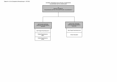 Schemat organizacyjny zakładu leczniczego Wojewódzki Szpital Psychiatryczny Całodobowy